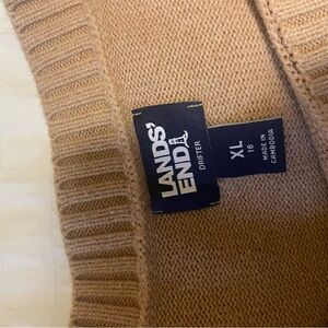 Lands' End Camel Knit Sweater XL